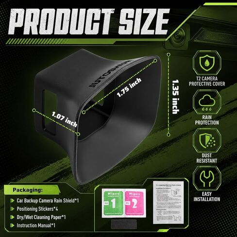 Silicone Backup Camera Rain Shield,Resists Rain,Snow,Sun,Dust Car Camera Rains Cover Maintains Clear Reversing Image,Universal Car Rear View Cameras Cover for Most Vehicles in Saudi Arabia