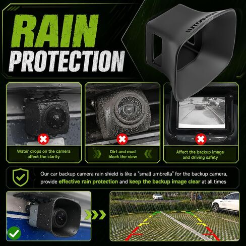 Silicone Backup Camera Rain Shield,Resists Rain,Snow,Sun,Dust Car Camera Rains Cover Maintains Clear Reversing Image,Universal Car Rear View Cameras Cover for Most Vehicles in Saudi Arabia