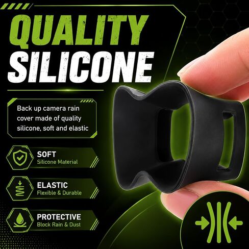 Silicone Backup Camera Rain Shield,Resists Rain,Snow,Sun,Dust Car Camera Rains Cover Maintains Clear Reversing Image,Universal Car Rear View Cameras Cover for Most Vehicles in Saudi Arabia