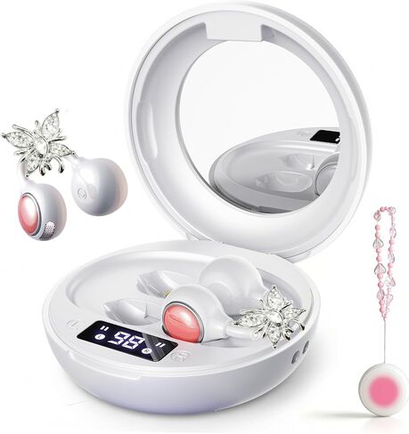 Clip On Open Ear Earbuds with Crystal Butterfly Earrings, Bracelet in Saudi Arabia