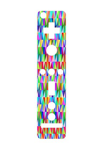 Triangles Pattern Lots Bright Colors Fun Vinyl Decal Sticker Skin by Debbie's Designs for Wiimote Wii Controller in Saudi Arabia