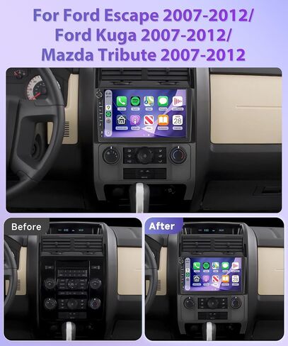 Rimoody 4G+64G Car Stereo for Ford Escape 2007-2012 Physical Buttons in Kuwait