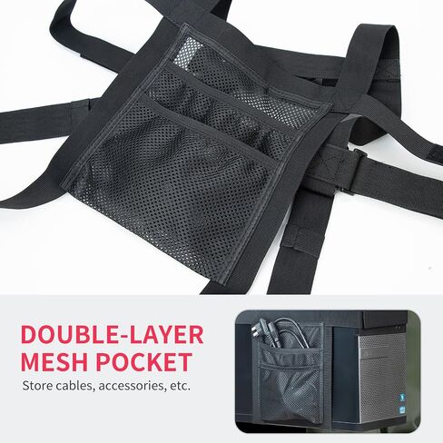 Adjustable PC Tower Carrying Strap with Padded Handle & Accessory Pockets, Universal Desktop Computer Chassis Transport Belt Portbale PC Shell Fits ATX/MATX Gaming Case in Kuwait