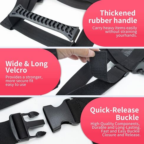 Adjustable PC Tower Carrying Strap with Padded Handle & Accessory Pockets, Universal Desktop Computer Chassis Transport Belt Portbale PC Shell Fits ATX/MATX Gaming Case in Kuwait