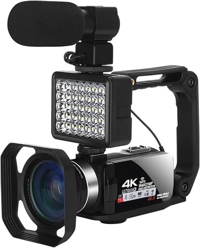 4k Digital Cameras Professional Camcorder for Vlog Video Camera WiFi 48MP 18X Zoom Webcam(Package 2) in Saudi Arabia
