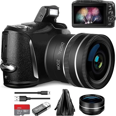 4K Digital Camera for Photography and Video 48MP Vlogging 52mm Wide Angle 16X Zoom 3.0 Inch Screen in Saudi Arabia