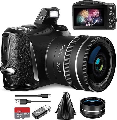 4K Digital Camera for Photography and Video 48MP Vlogging 52mm Wide Angle 16X Zoom 3.0 Inch Screen in Saudi Arabia