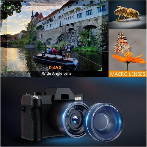 Digital Camera 4K 48MP Autofocus WiFi Photography Support No Battery Use Suitable for Beginners in Saudi Arabia