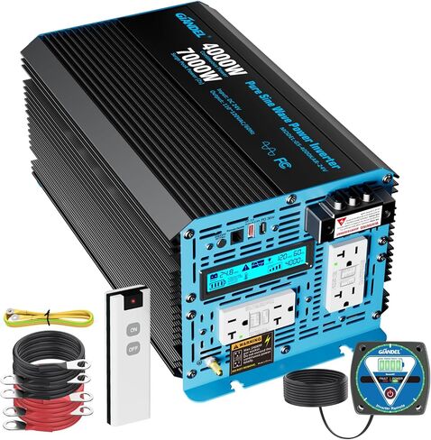 24V 4000W Pure Sine Wave Inverter 24V DC to 120V AC, 7000W Max in Saudi Arabia