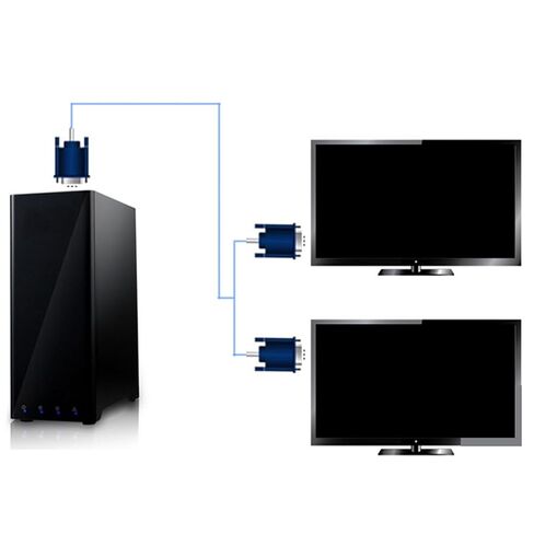 0.2m Long VGA Male to Double Female Adapter Cable 1080P Video Converter Cord Line Easy Installation and Flexible Use in Saudi Arabia