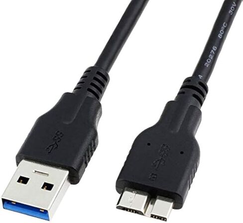 QCEs USB 3.0 Cable, USB 3.0 A Male to Micro B Cable 3.3FT Cord Compatible with WD My Passport and Elements Portable External Hard Drive, Toshiba, Seagate, Samsung Galaxy S5, Note 3 in Saudi Arabia
