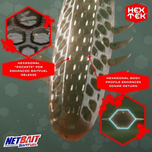 NetBait HexTek Big Boar | Tube-Hawg Hybrid Creature Bait | Soft Plastic for Flipping & Dragging | Blown Out, 4 1/2-Inch in Saudi Arabia