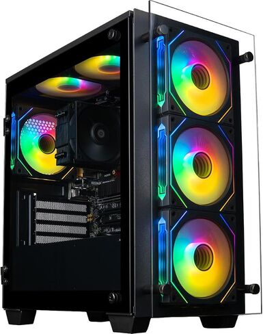 Computer Upgrade King Stratos Micro Desktop PC - AMD Ryzen 7 5700G, 16GB RAM, 512GB NVME SSD, WiFi, Windows 11 Pro - Home, Office, Student and Business Workstation - Assembled in USA - 3yr Warranty in Kuwait