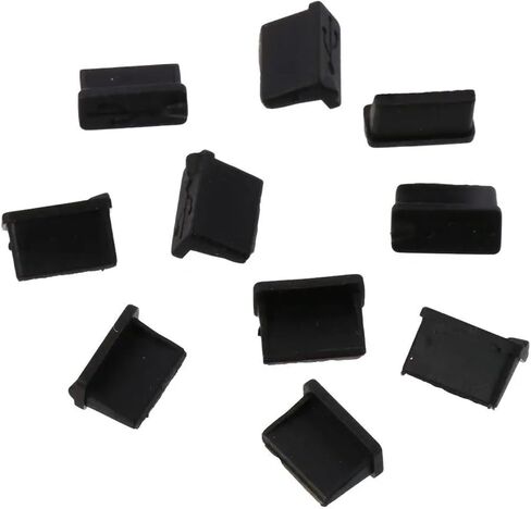 120 Pcs Rubber USB A Type Female Plugs Stopper Black 13 X 5 X 8mm USB Female Port Cover Caps USB Port Plugs Dust Cover in Saudi Arabia