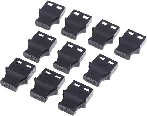 30Pcs Type-A USB Port Anti-Dust Covers - Handle Design for Laptop/Computer Unused Interfaces in Saudi Arabia