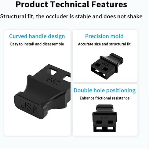 30Pcs Type-A USB Port Anti-Dust Covers - Handle Design for Laptop/Computer Unused Interfaces in Saudi Arabia
