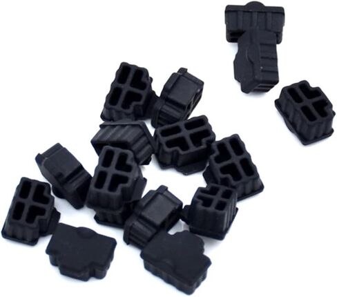 20 Pcs Ethernet Hub Port RJ45 Anti Dust Cover Cap Protector Plug RJ45 Dust Plug for Laptop/Computer/Router RJ45 Connector(Black) in Saudi Arabia