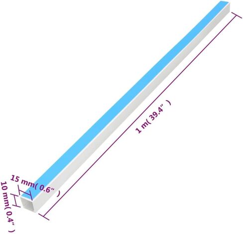 Gecheer Cable Trunking Flexible SelfAdhesive for Organizing Cables At Home or Office White PVC 15x10 Mm 10 M in Saudi Arabia