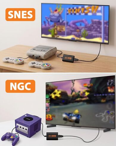 JZW-Shop N64 HDMI Converter Compatible with N64, SNES, SFC NGC Game Console in Kuwait