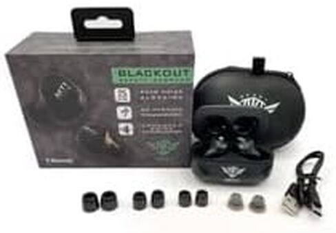 AKT1 Blackout All-in-One Earbuds (Bluetooth, ANC and HT) - Earbuds with Bluetooth and Enhanced Noise Cancellation - Use at Range, Auto Noise Blocking, NRR 25dB in Kuwait