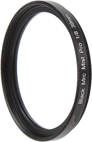 39mm Black Diffusion 1/8 Filter, Black Mist Lens Filter with Double Sided 18 Layer Coating for Video Portrait Still Life Photography, 3.15mm Ultra Slim Aluminum Frame (40.5MM) in Saudi Arabia