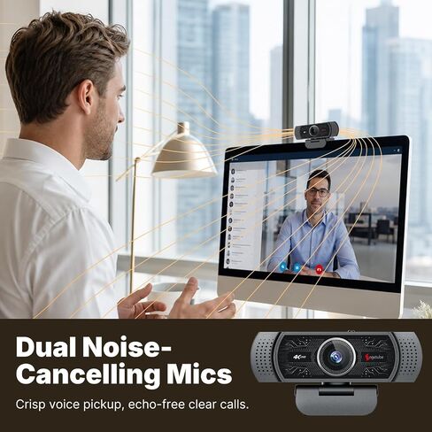 Angetube 4K Webcam, PDAF Autofocus Web Cam for Laptop 1080P 60FPS PC Camera in Saudi Arabia