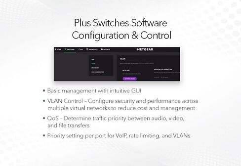 NETGEAR GS524 24PT 𝐆𝐢𝐠𝐚𝐛𝐢𝐭 𝐒𝐰𝐢𝐭𝐜𝐡 | 1Gbps | Jumbo Frame Support: up to 9KB | Status LEDs | Cloud Care’s 3-Year Warranty SupportPlus Included in Saudi Arabia