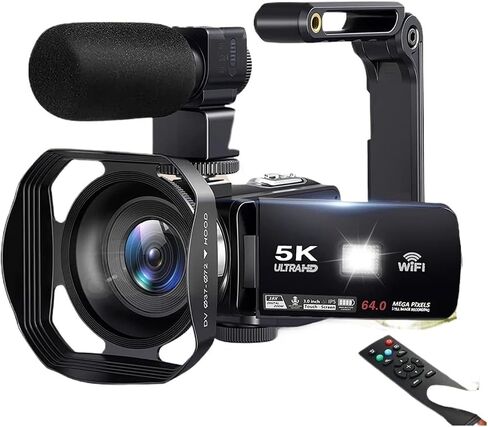 5K Ultra HD Digital Camera 60FPS 18X Zoom 3 Inch LCD Touch Screen WiFi Recording Camcorder Portable(0G) in Saudi Arabia