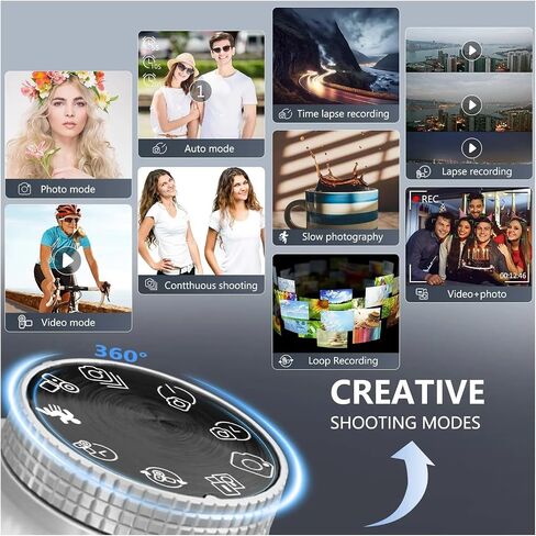 75MP Digital Camera for Photography & Video, 4K VloggingCamera with 3inch Touch Flip Screen &18X Zoom, AutofocusCompact in Saudi Arabia
