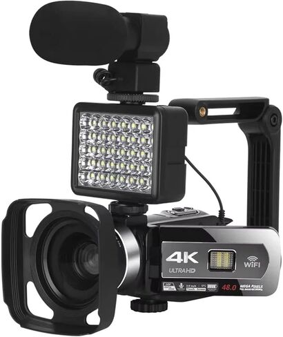 4K Digital Video Camera Vlogging Camcorder for Photography 48MP Live Streaming WiFi Auto Recorder(128G Card) in Saudi Arabia