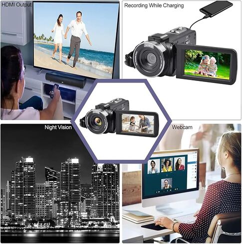8K Video Camera 64MP Digital 18X Igital Zoom Recorder 3 Inch LCD Touch Screen Portable Recording Camcorder in Saudi Arabia