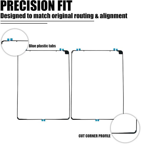 2PCS for iPad Pro 10.5 inch Screen Adhesive Replacement for iPad Pro 2017 10.5in Front Touch Panel LCD Bezel Frame Pre-Cut Tape Sticker Glue Fit for Model: A1701 A1709 A1852 in Saudi Arabia