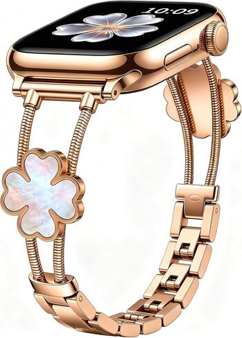 MOFREE Gold Apple Watch Band for Women 38/40/41/42mm, Stainless Steel Metal in Kuwait