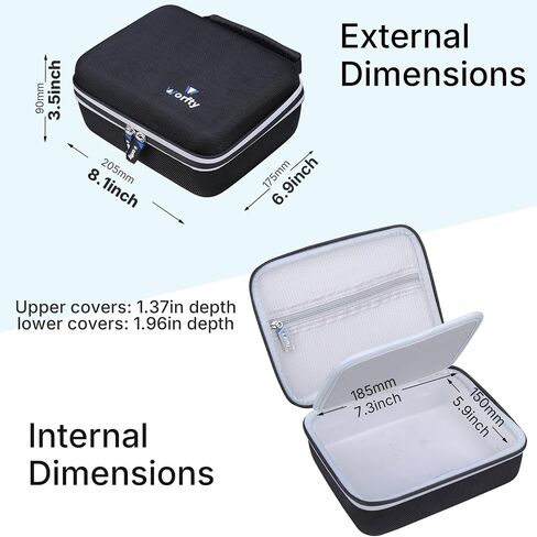Hard Drive Case for Seagate Expansion for Western Digital WD Elements My Book 6TB 8TB 10TB 12TB 14TB 16TB 18TB, Universal Carrying Case for 3.5 Inch Portable Desktop HDD (Black) in Saudi Arabia