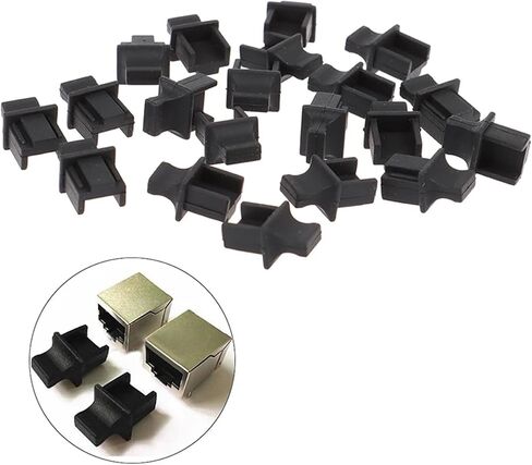 30 Pcs RJ45 Network Port Protective Rubber Cover Network Connector End Cap Clean Protection Plug Accessories in Kuwait