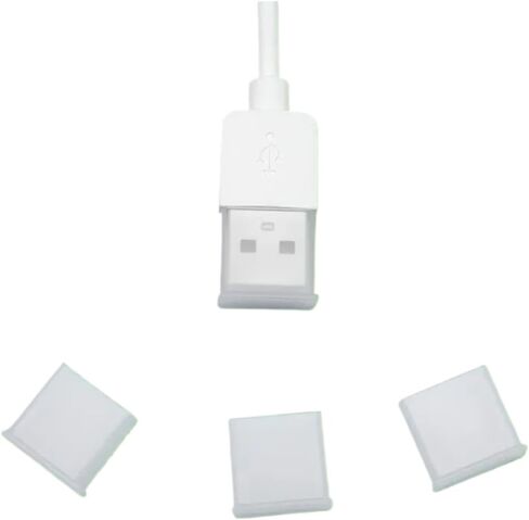 60pcs Reusable Clear USB Cover Plug Protector for USB Male Port Computer Laptop Notebook Anti-Dust Plastic USB Stopper Caps in Kuwait