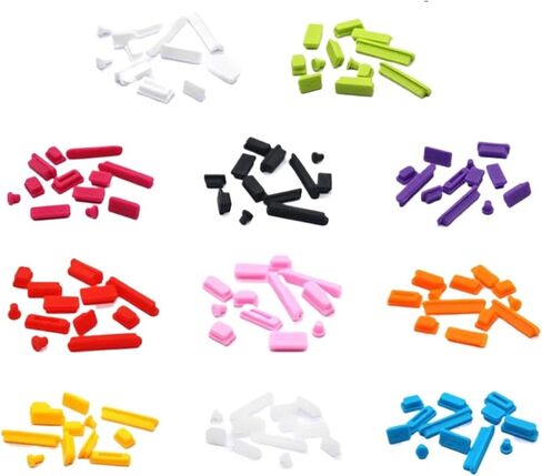 10 Set Universal USB Dustproof Stopper for Laptops and Notebooks - Waterproof Computer Interface Covers(Blue) in Saudi Arabia