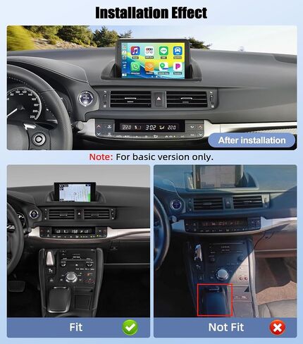 6G+128G Android Car Radio Stereo for Lexus CT200 2011-2018 Upgrade 9 Inch Touch Screen Head Unit with Wireless CarPlay Android Auto Mirror Link WiFi Bluetooth SWC AHD Backup Camera FM RDS in Saudi Arabia