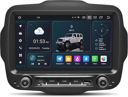 SWTNVIN Car Radio Stereo for Jeep Renegade 2015-2023, 8-core 8GB+128G in Saudi Arabia