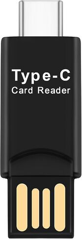 محول قارئ بطاقات USB 3.1 Type C USB-C إلى Micro-SD TF للهواتف المحمولة PC، أسود، 138138 in Kuwait