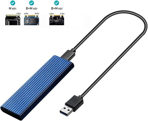 M.2 NVMe + SATA to USB Enclosure for B+M Key/M Key SSDs USB-C in Saudi Arabia