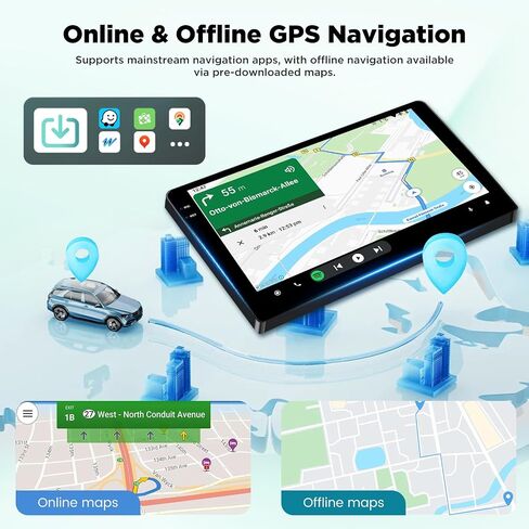 4+64 Volxcereo Car Radio for Mini Cooper R56 2007 2008 2009 2010 2011 2012 2013 2014, 9 inch Android Touchscreen Stereo with Carplay/Android Auto, Support Backup Cam/GPS/Bluetooth/SWC/EQ in Saudi Arabia