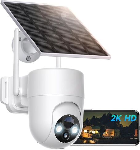 LIWAN WiFi Security Camera Outside Solar Security Cameras, PIR Alarm, 2-Way Audio, Easy to Install in Saudi Arabia