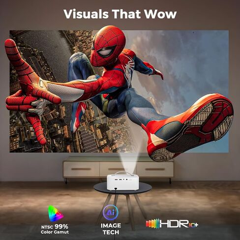 Portable-Outdoor-Projector with WiFi &Bluetooth, 50W Dolby Audio Proyector in Saudi Arabia