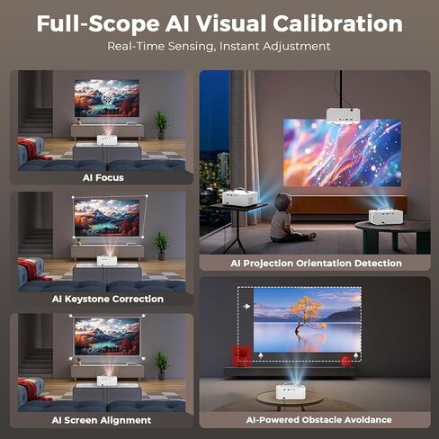 Portable-Outdoor-Projector with WiFi &Bluetooth, 50W Dolby Audio Proyector in Saudi Arabia