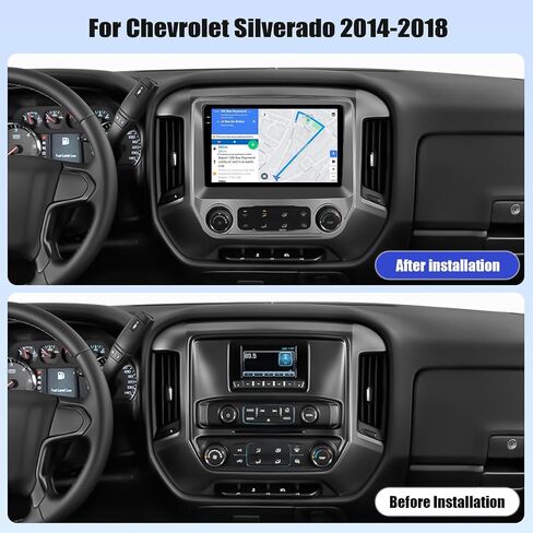 Android 15 4G+64G Car Stereo for Chevy Silverado GMC Sierra 2014-2018 with Wireless Carplay Android Auto,10" Incell Touchscreen Unit Bluetooth 5.0 32-EQ WiFi FM/RDS GPS Mirror Link Backup Cam+Canbus in Saudi Arabia