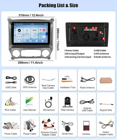 Android 15 4G+64G Car Stereo for Chevy Silverado GMC Sierra 2014-2018 with Wireless Carplay Android Auto,10" Incell Touchscreen Unit Bluetooth 5.0 32-EQ WiFi FM/RDS GPS Mirror Link Backup Cam+Canbus in Saudi Arabia