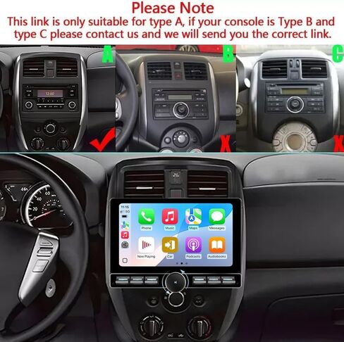 8 Core 4+64GB for Nissan Versa Sedan Radio 2015-2019 Android 15 Car Stereo Touchscreen Wireless Carplay Android Auto DSP Bluetooth GPS Navigation FM with Free Reverse Camera (inch, 10.8) in Saudi Arabia
