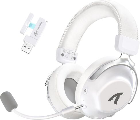 ATTACK SHARK L50 PRO Wireless Gaming Headset with Detachable Mic, Black in Saudi Arabia
