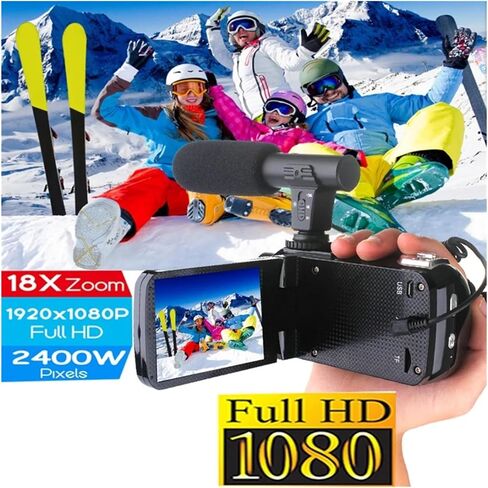 Professional 24MP Digital Camera, Night Vision Device, 3-inch LCD Touch Screen, 18x Zoom, and Microphone Wide-ANG in Saudi Arabia